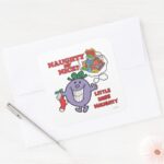 Naughty Or Nice Square Sticker