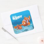Nemo Marlin Square Sticker