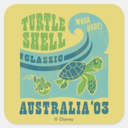 Nemo And Crush Australia 03 Square Sticker