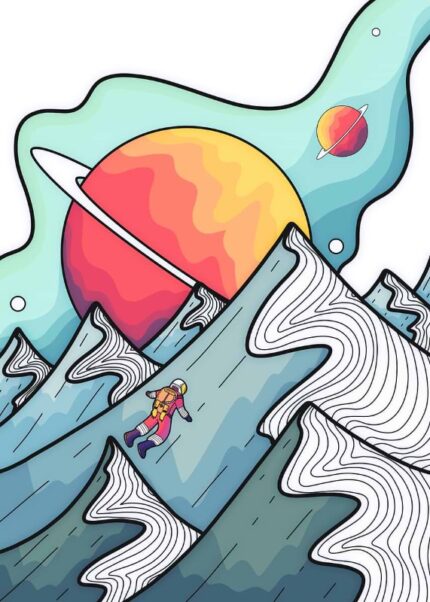 Neptune Peaks And Hills Poster