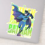 Never Give Up Batman Running Graphic Sticker