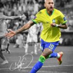 Neymar Jr Football Poster