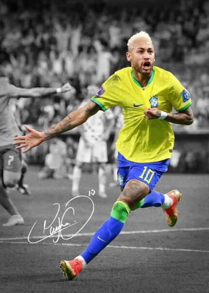 Neymar Jr Football Poster