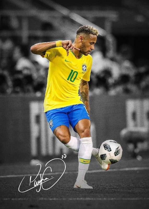 Neymar Jr Soccer Poster