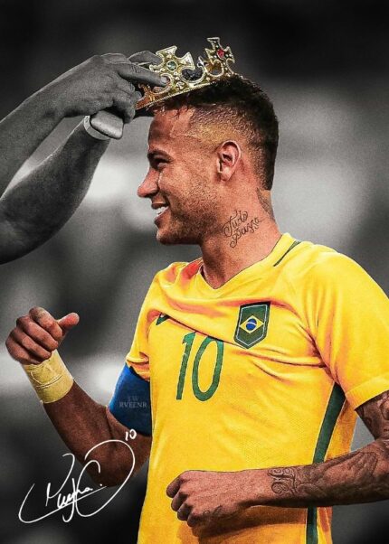 Neymar Jr Football Poster