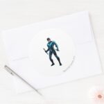 Nightwing Stands Classic Round Sticker