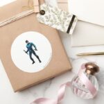 Nightwing Stands Classic Round Sticker