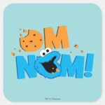 Nom Nom Cookie Square Sticker