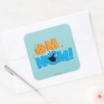Nom Nom Cookie Square Sticker