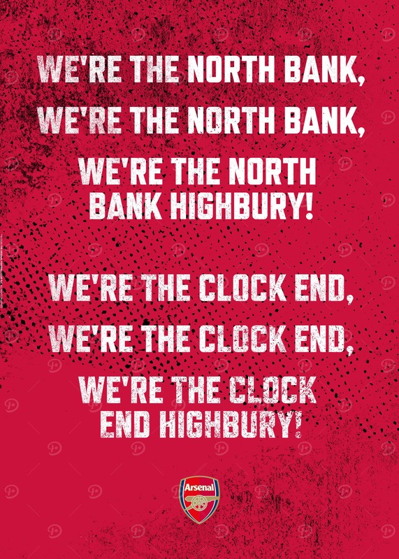 North Bank Clock End Football Poster