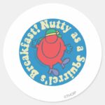 Nutty As A Squirrels Breakfast Classic Round Sticker