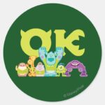 OK Scare Students Classic Round Sticker