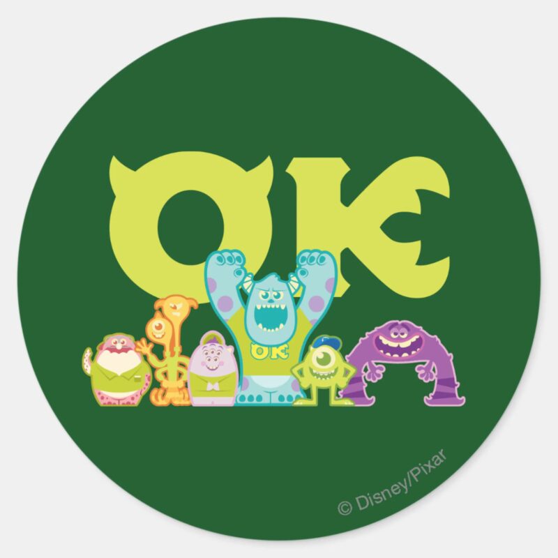 OK Scare Students Classic Round Sticker OK Scare Students Classic Round Sticker