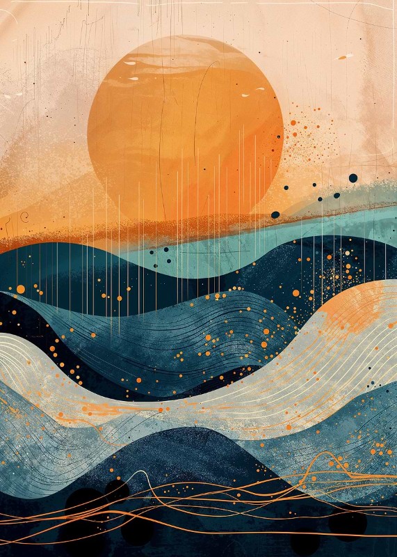 Oceanic Sundown Poster