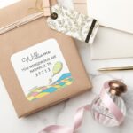 Oh Baby The Places Youll Go Address Square Sti Square Sticker