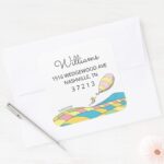 Oh Baby The Places Youll Go Address Square Sticker
