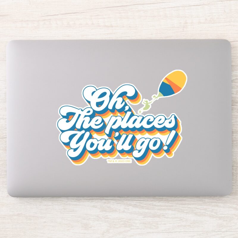 Oh The Places Youll Go Quote With Balloon Sticker