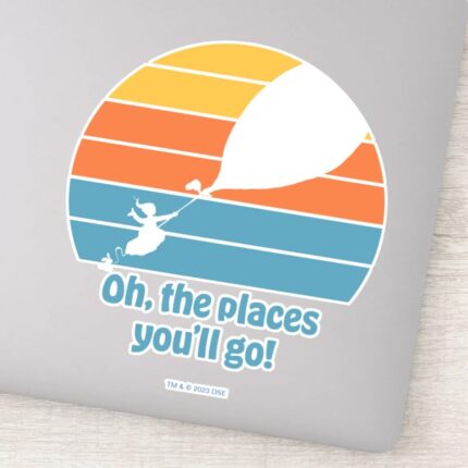 Oh The Places Youll Go Retro Sunset Sticker