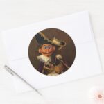 Oil Painting Classic Round Sticker