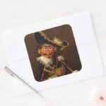 Oil Painting Square Sticker