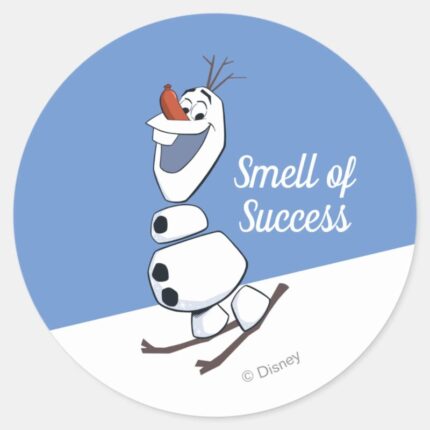 Olaf Skiing Classic Round Sticker