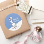 Olaf Skiing Classic Round Sticker