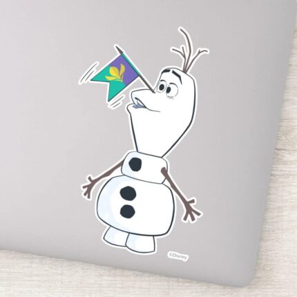 Olaf With Flag Nose Sticker