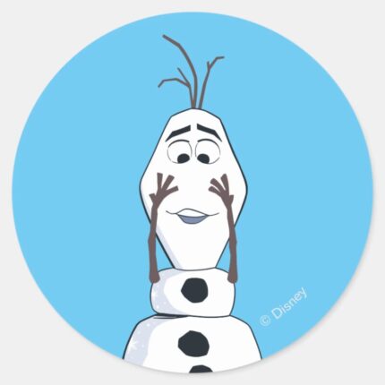 Olaf With No Nose Classic Round Sticker