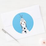 Olaf With No Nose Classic Round Sticker