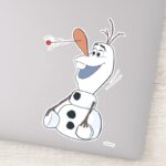 Olaf With Paddle Ball Nose Sticker