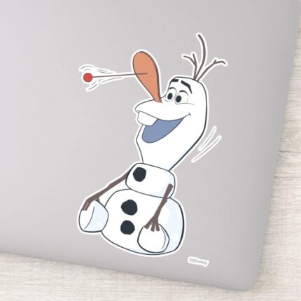Olaf With Paddle Ball Nose Sticker
