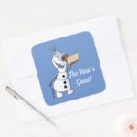 Olaf With Viewfinder Nose Square Sticker