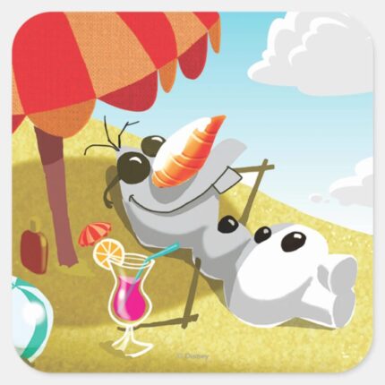Olaf Chillin In The Sunshine Square Sticker