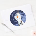 Olaf Cool Little Hero Classic Round Sticker