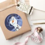 Olaf Cool Little Hero Classic Round Sticker