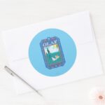 Olaf Floating In The Water Classic Round Sticker