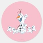 Olaf Gift Of Love Classic Round Sticker