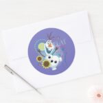 Olaf Its A Perfect Day Classic Round Sticker