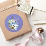 Olaf Its A Perfect Day Classic Round Sticker