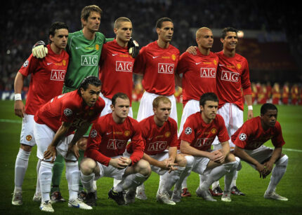 Old Team Manchester United Football Poster