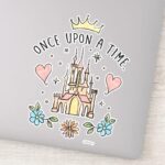 Once Upon A Time Hand Drawn Princess Castle Sticker