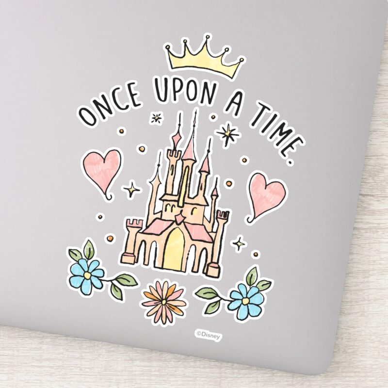 Once Upon A Time Hand Drawn Princess Castle Sticker Once Upon A Time Hand Drawn Princess Castle Sticker