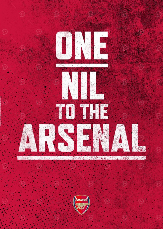One Nil To The Arsenal Football Poster