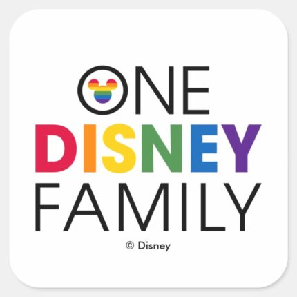 One Disney Family Square Sticker