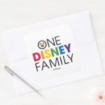 One Disney Family Square Sticker