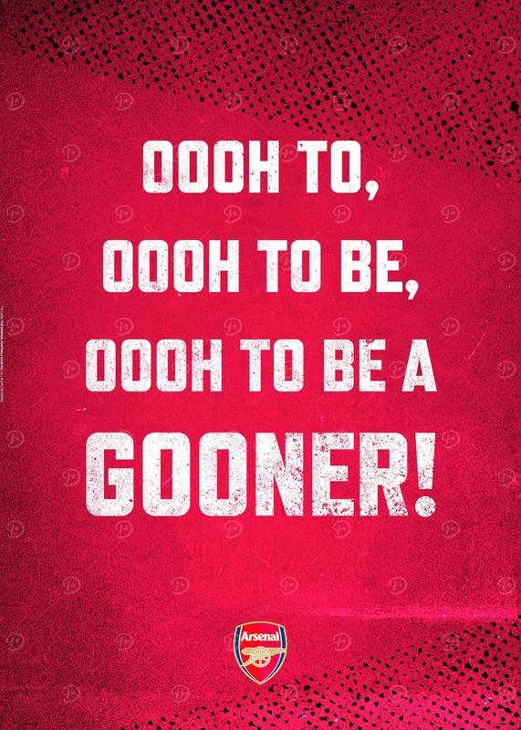 Oooh To Be A Gooner Football Poster