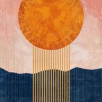 Orange Sun Rays Poster