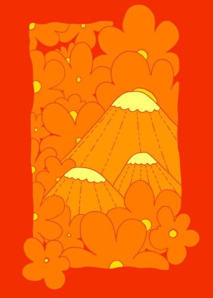 Orange Spring Spring Vibes Poster