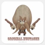 Original Mustache Square Sticker