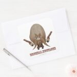 Original Mustache Square Sticker